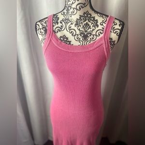 HARD TAIL ribbed cotton dress.